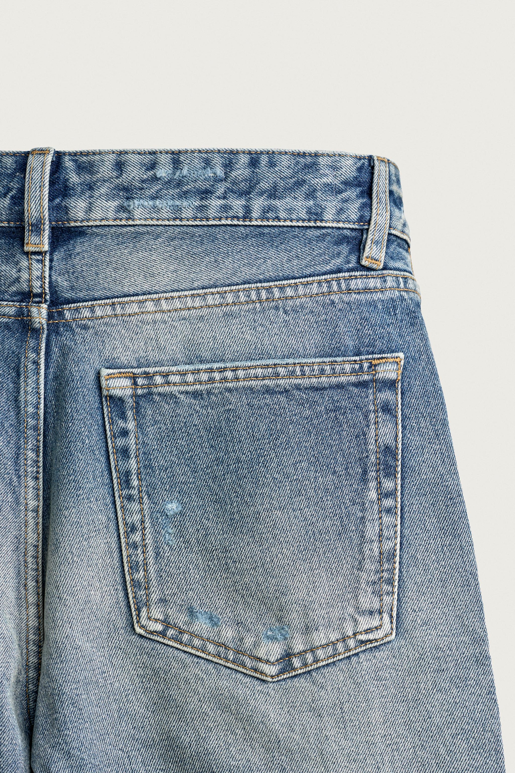 ZARA フレアフィットデニムパンツ 44 新品 カーボン フレアフィット 