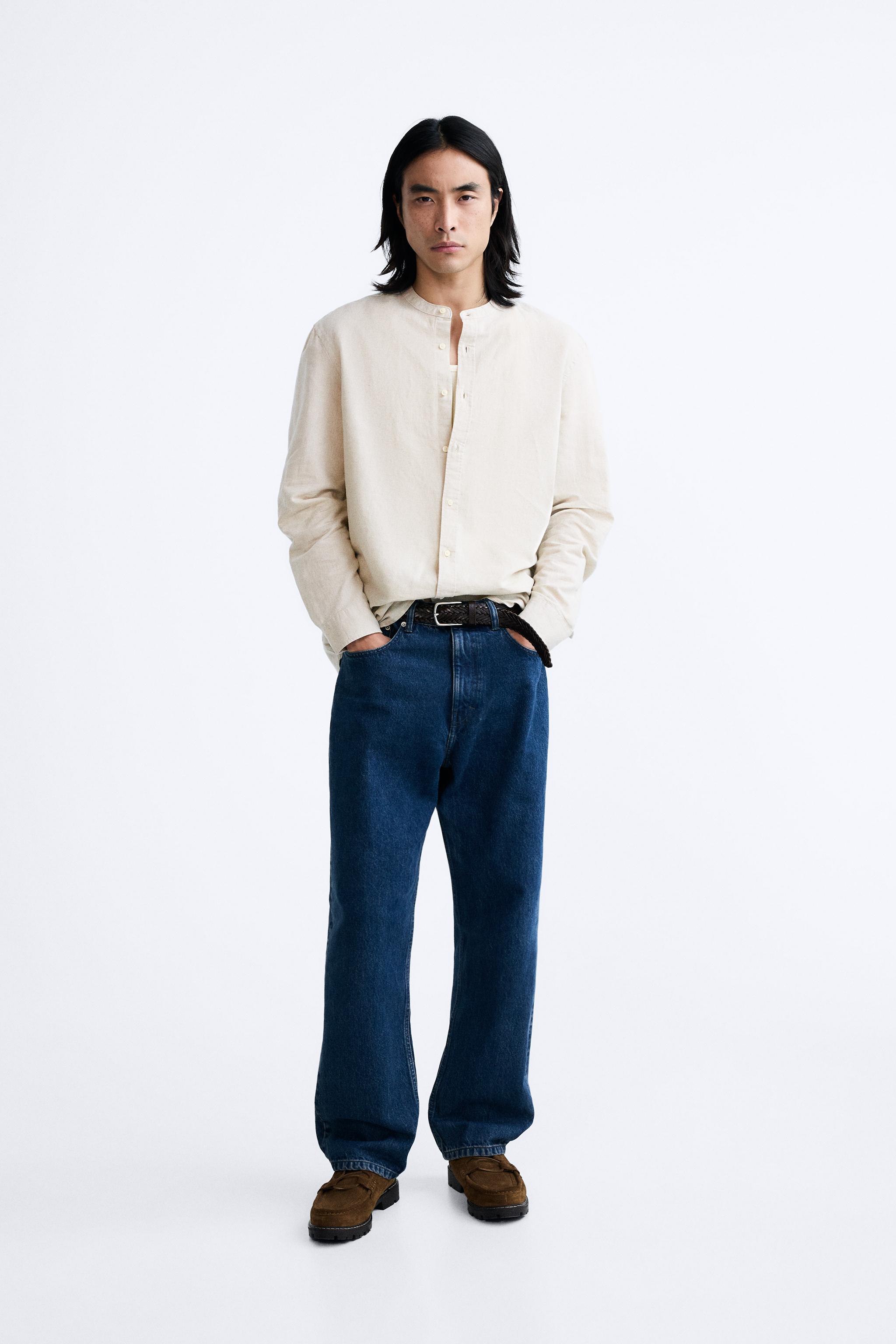 LINEN - COTTON SHIRT - Light beige