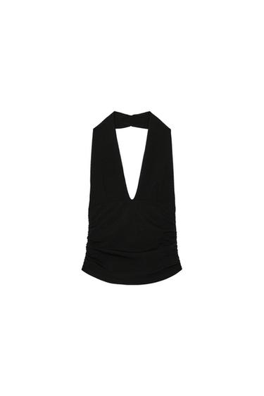 HALTER GATHERED TOP