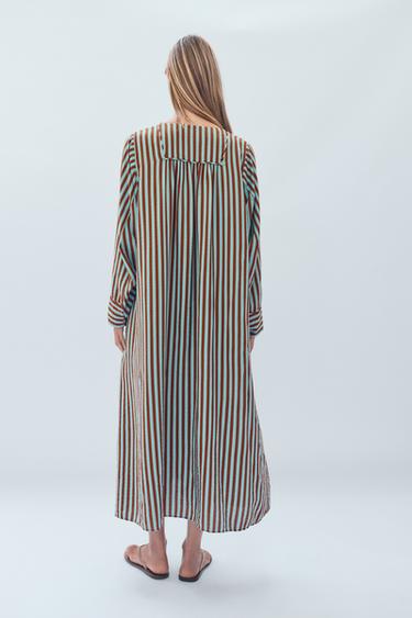 ROBE CAFTAN À RAYURES ÉDITION LIMITÉE - rayures de Zara - Image 4
