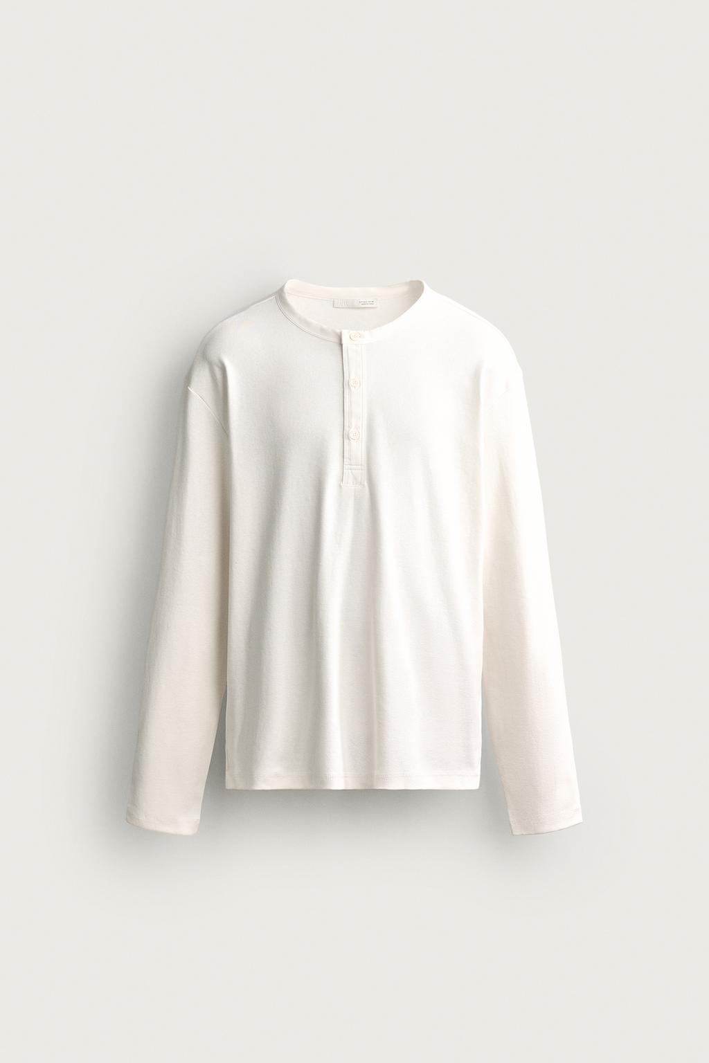 RELAXED FIT HENLEY T-SHIRT