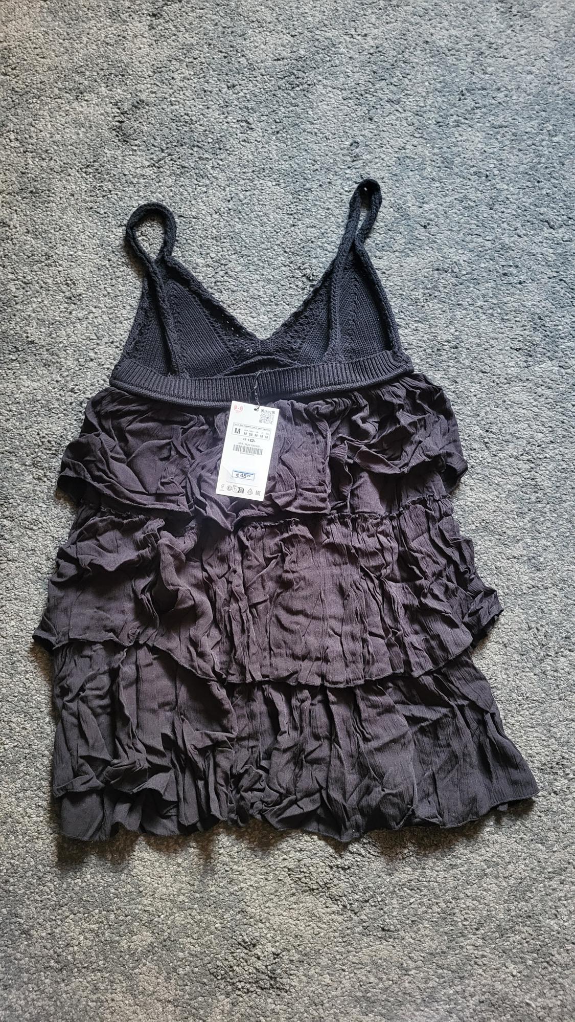 ASYMMETRIC KNIT RUFFLED TOP - Image 2