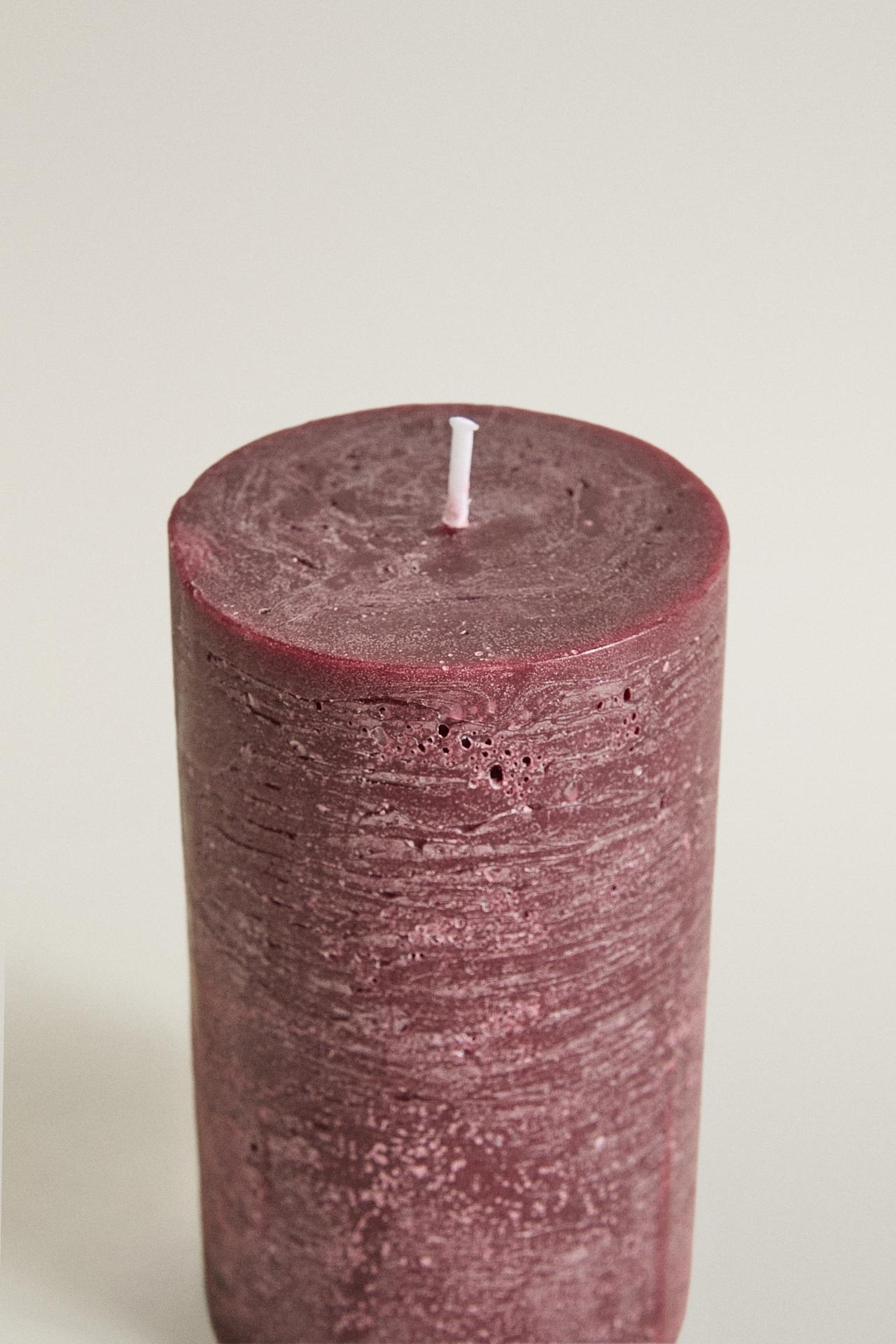 (500 G) CYLINDRICAL GINGERBREAD SCENTED CANDLE — Red