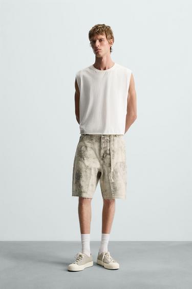 BERMUDA BOLSILLO CARPINTERO - Verde gris de Zara