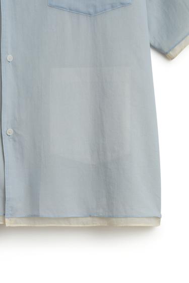 DBL LYR SHRT - Light blue by Zara - Image 9