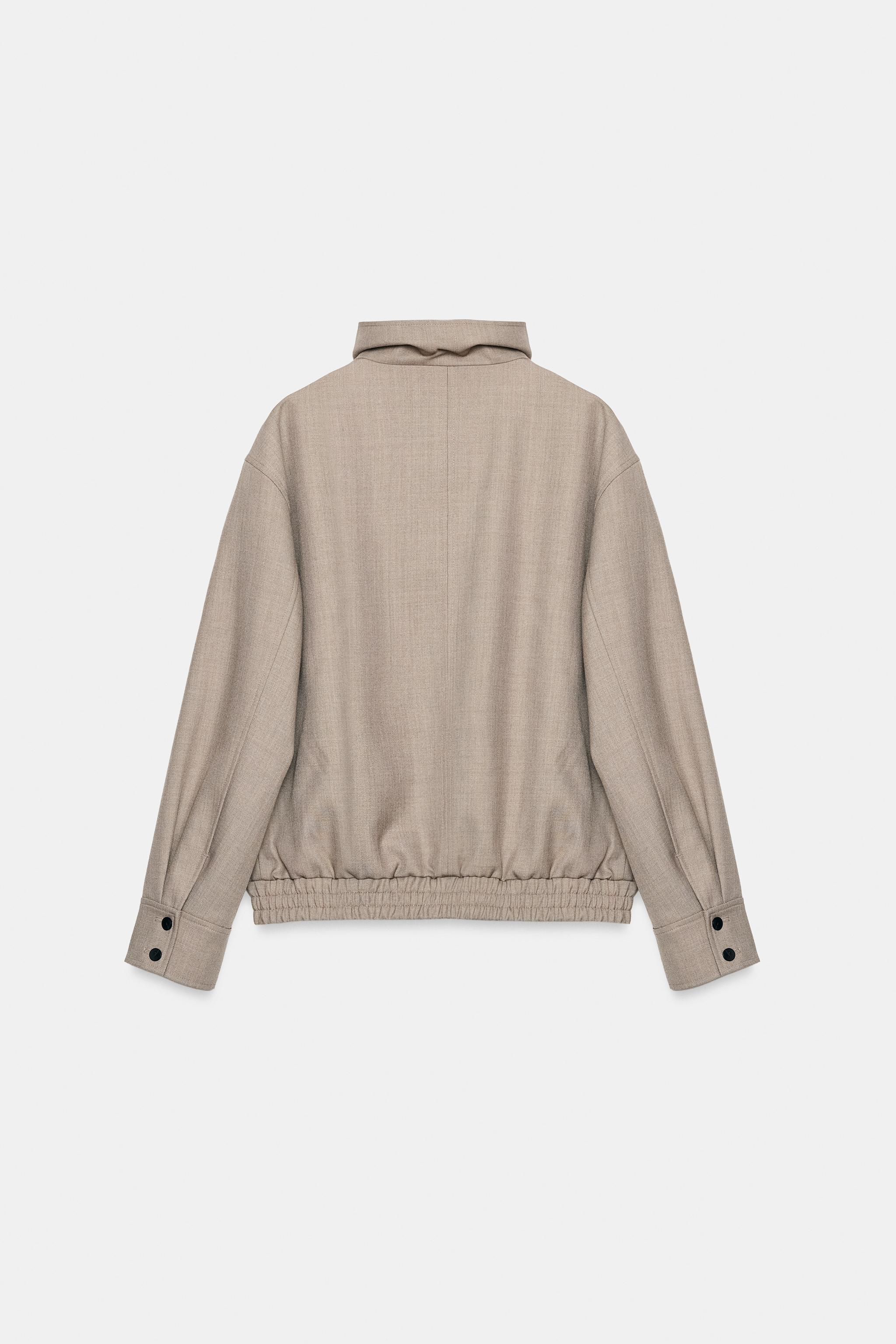 ZW COLLECTION WOOL BLEND JACKET - Light grey | ZARA Turkey