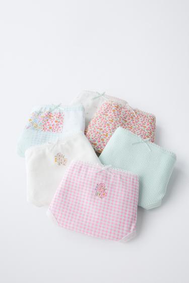 2-6 ANS/ LOT DE SIX CULOTTES PATCHWORK ET FLEURS RIB - Multicolore de Zara - Image 5
