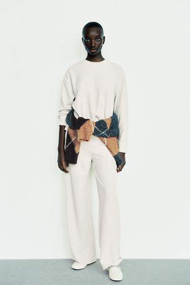 Zara SOFT SWEATER - Beige marl - Image 0