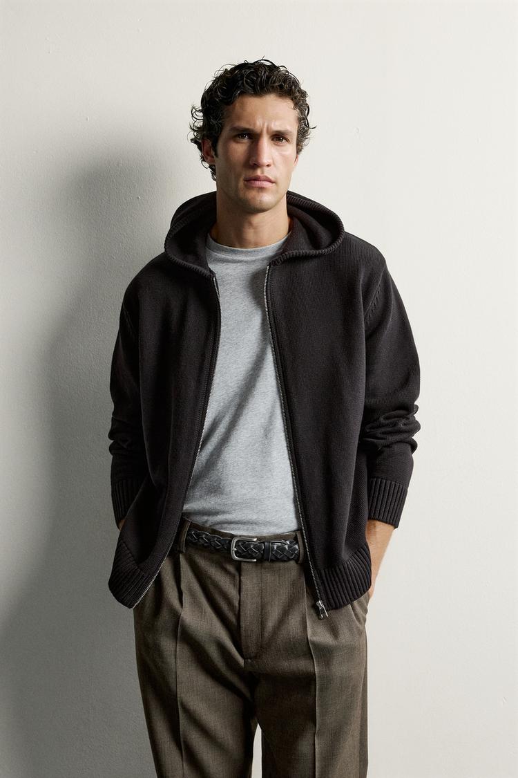 100% COTTON KNIT HOODIE