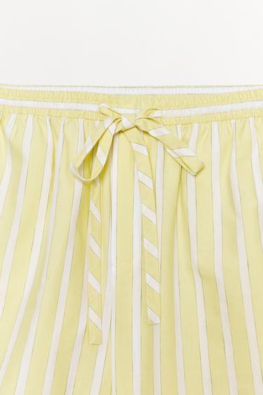 BERMUDA PYJAMA RAYURES - Jaune de Zara - Image 4