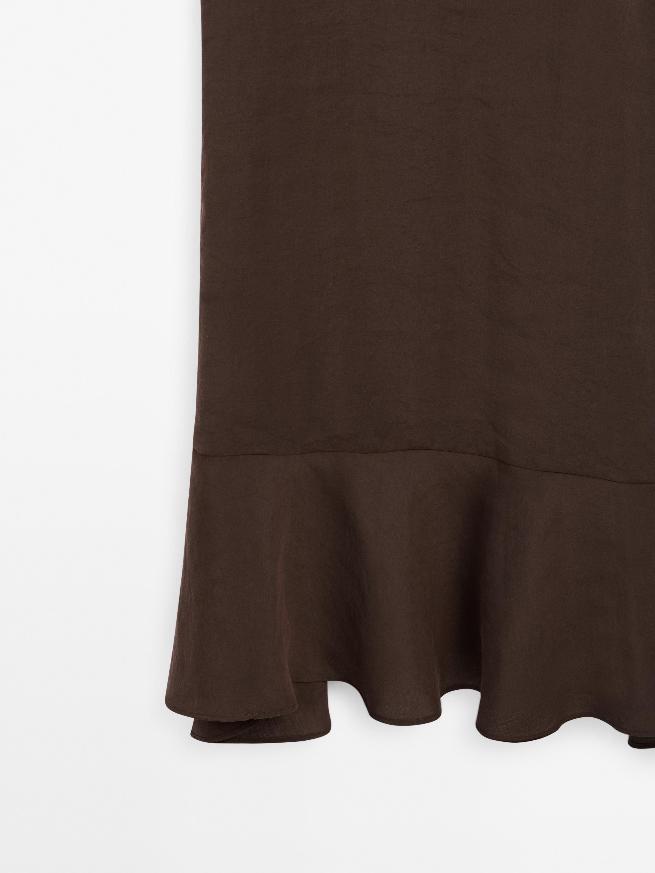 Robe longue à volants