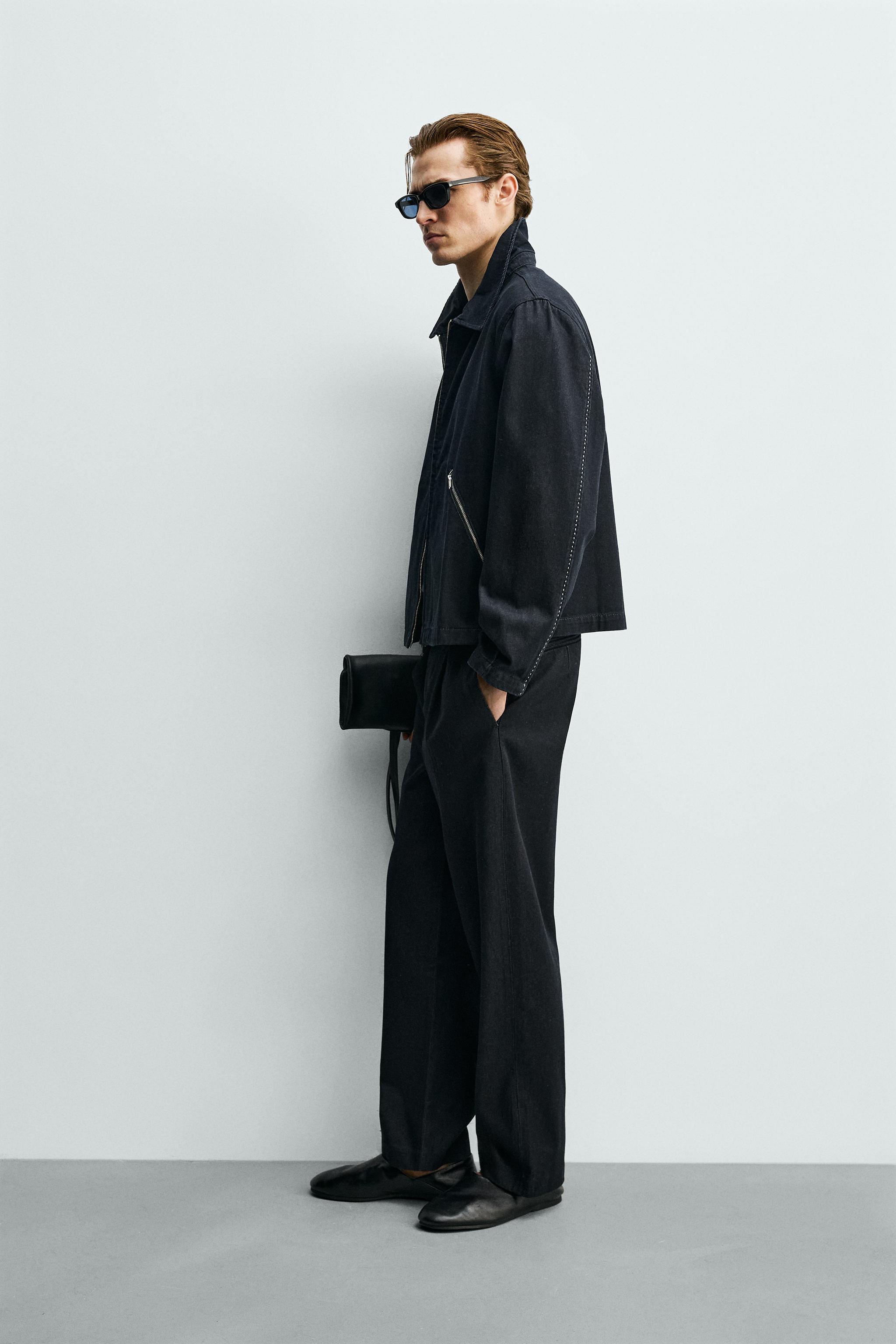 BLOUSON EN JEAN À SURPIQÛRES CONTRASTE