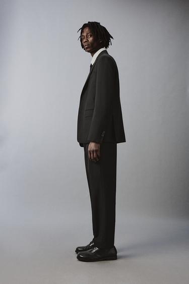 100% WOOL SUIT TROUSERS - Black by Zara - Image 3