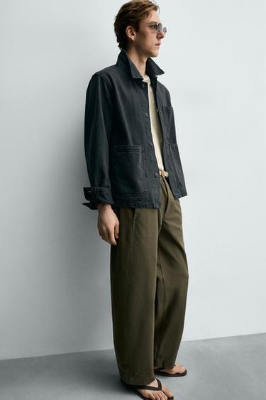 BALLOON FIT TROUSERS - Khaki by Zara - Image 4