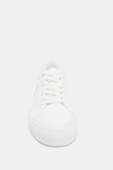 SNEAKERS WITH TOPSTITCH DETAIL - White by Zara - Image 5