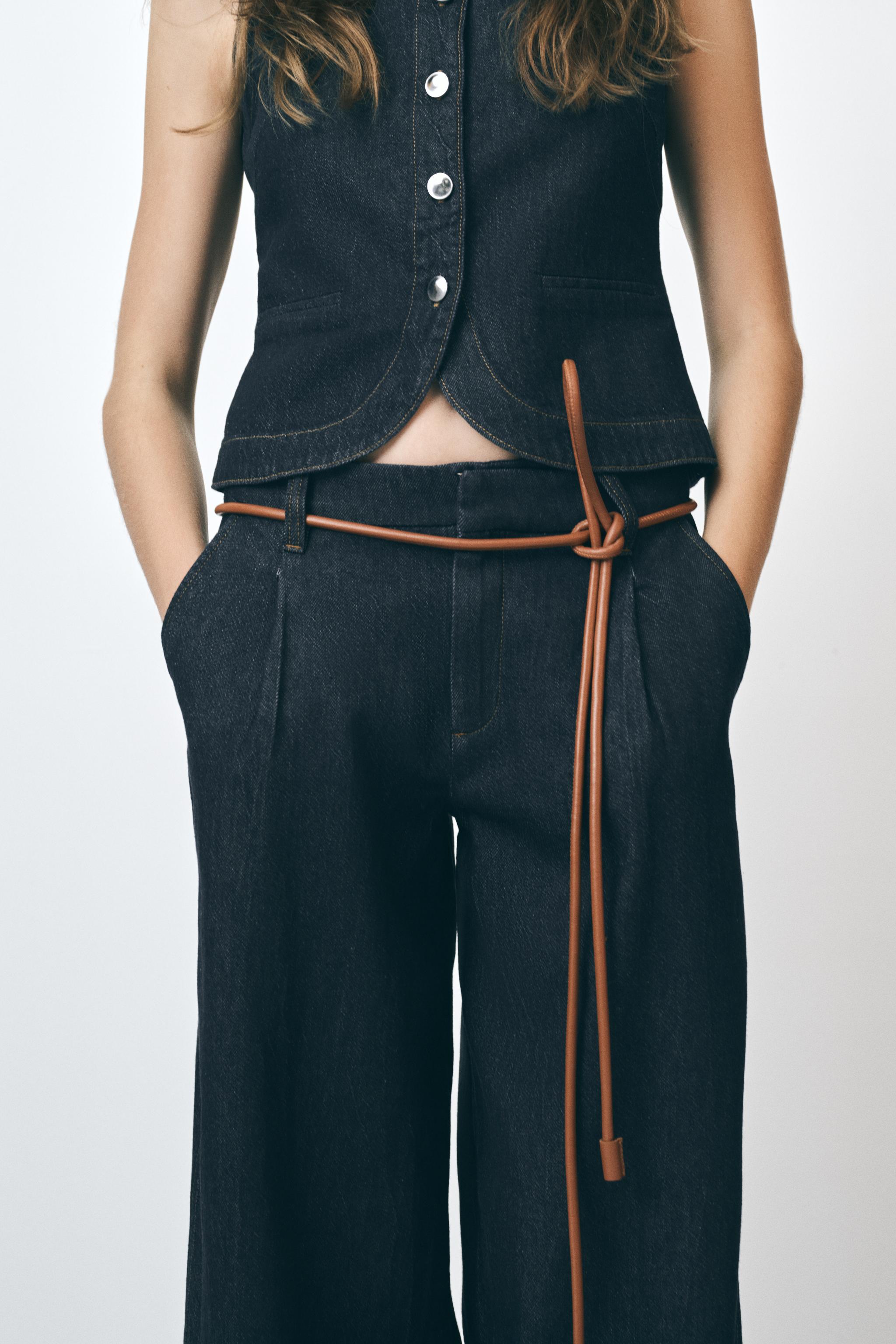 FITTED DENIM VEST Z1975 - Blue | ZARA United States
