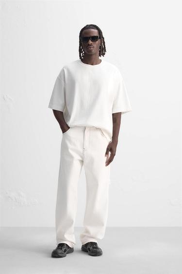 ДЖИНСЫ BAGGY FIT С КАРМАНОМ. — БЕЛЫЙ от Zara — изображение 0