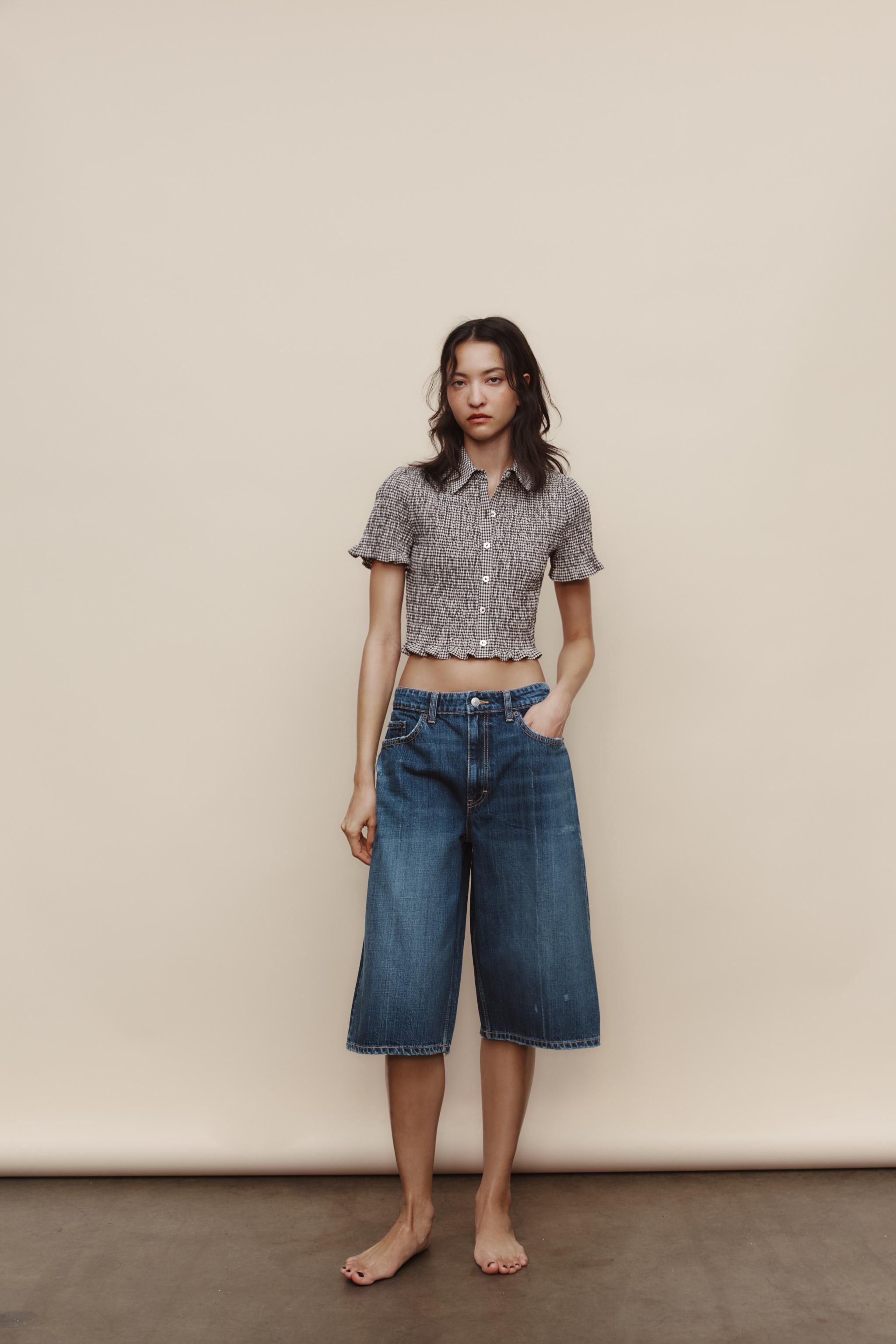 CHEMISE CROP À CARREAUX VICHY