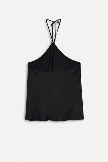 FLOWING CUPRO TOP - 50TH ANNIVERSARY - Black by Zara - Image 3