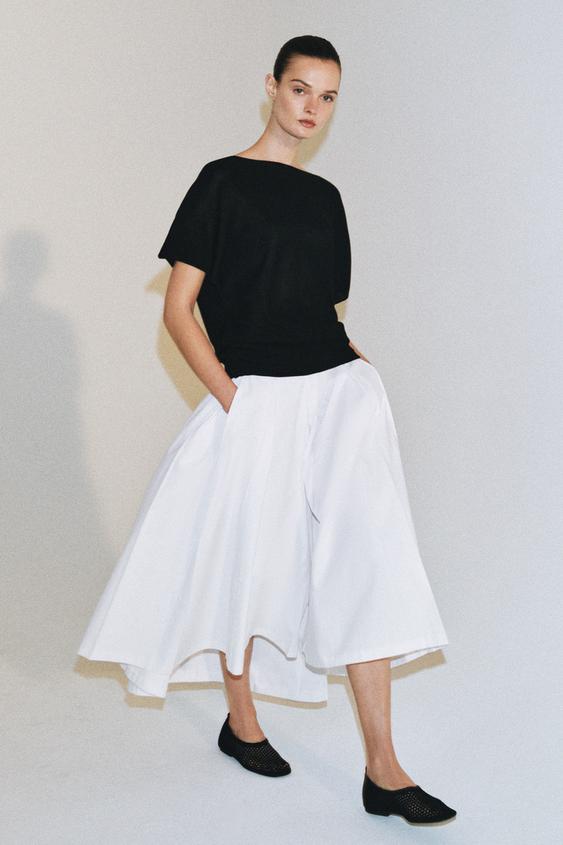 TOP PUNTO CUELLO BARCO - Negro de Zara - Imagen 0