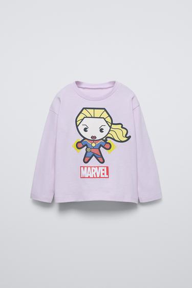 Zara CAPTAIN MARVEL © MARVEL T-SHIRT - Light mauve