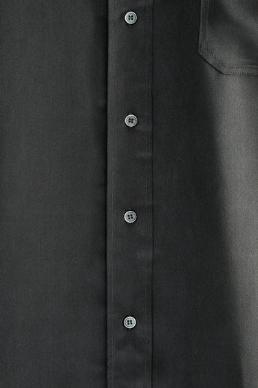 SILK SHIRT - Dark grey by Zara - Image 3