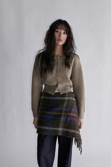 SOFT KNIT CARDIGAN - Metal brown by Zara
