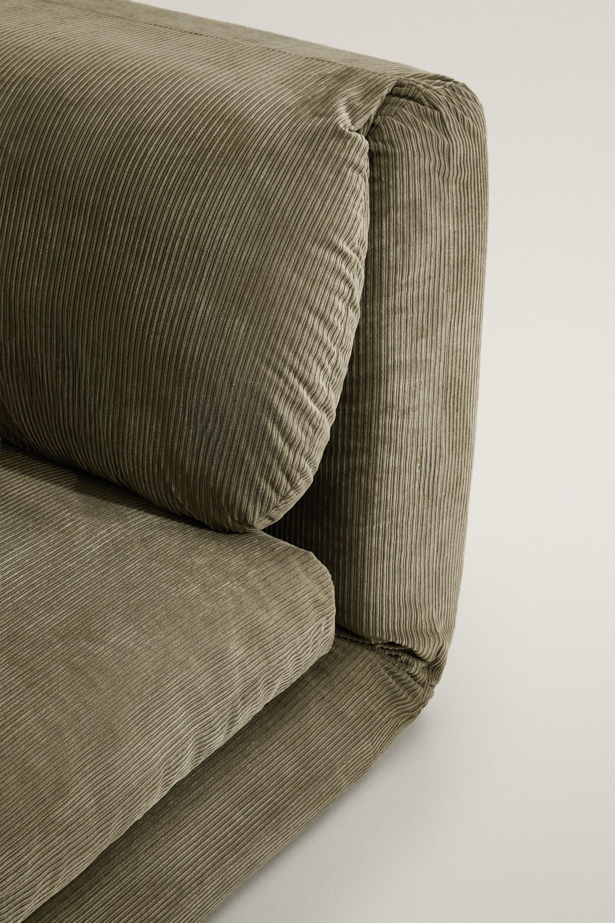 CORDUROY FOLDING LOUNGE CHAIR
