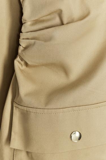 VESTIDO MINI BOLSILLOS - Beige de Zara