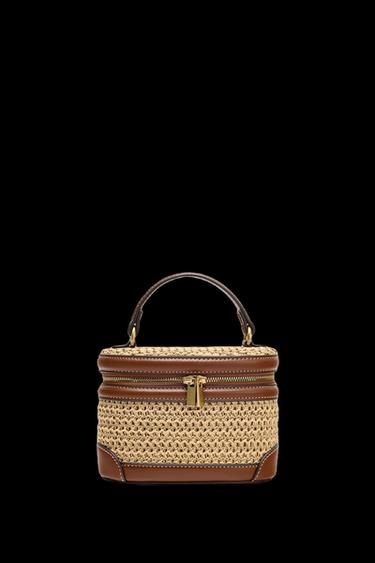 Zara WOVEN VANITY BAG - Light beige - Image 0