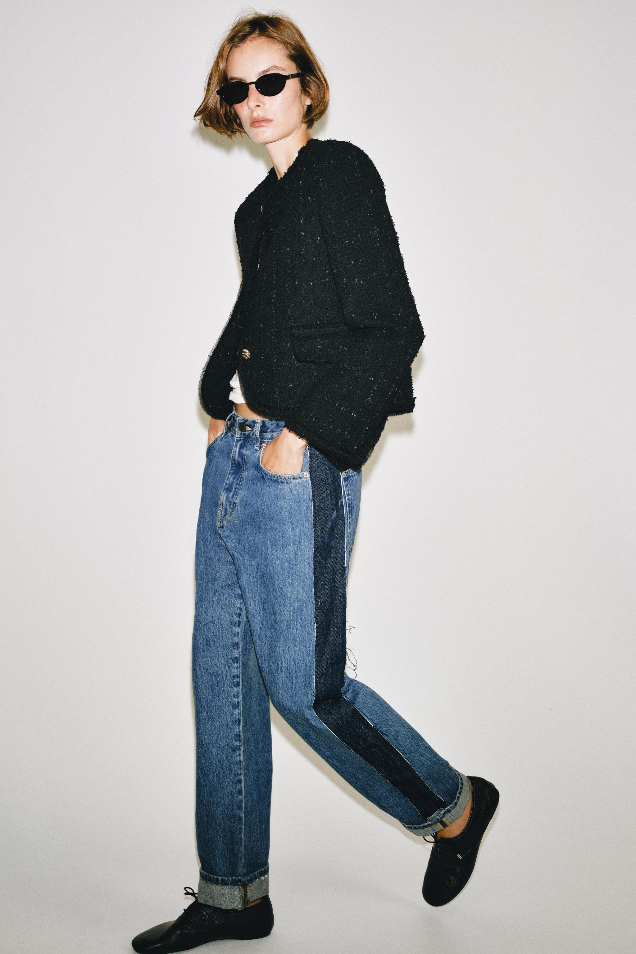 ZW COLLECTION MID-RISE ROLLED UP JEANS