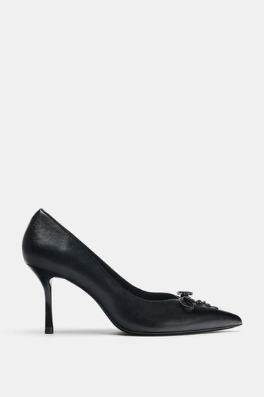 BOW-DETAIL HEELS — Black 2