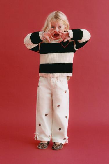 PANTALÓN SARGA CULOTTE BORDADOS MINNIE MOUSE © DISNEY - Crudo de Zara