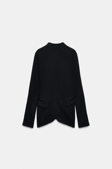 BLOUSE FLUIDE ZW COLLECTION - Noir de Zara - Image 5