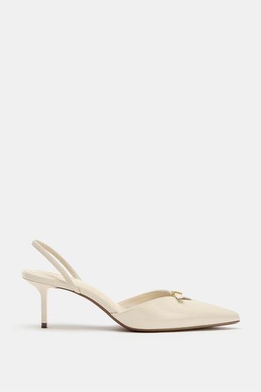 BUCKLE DETAIL HEELED SHOES - White by Zara - Image 0