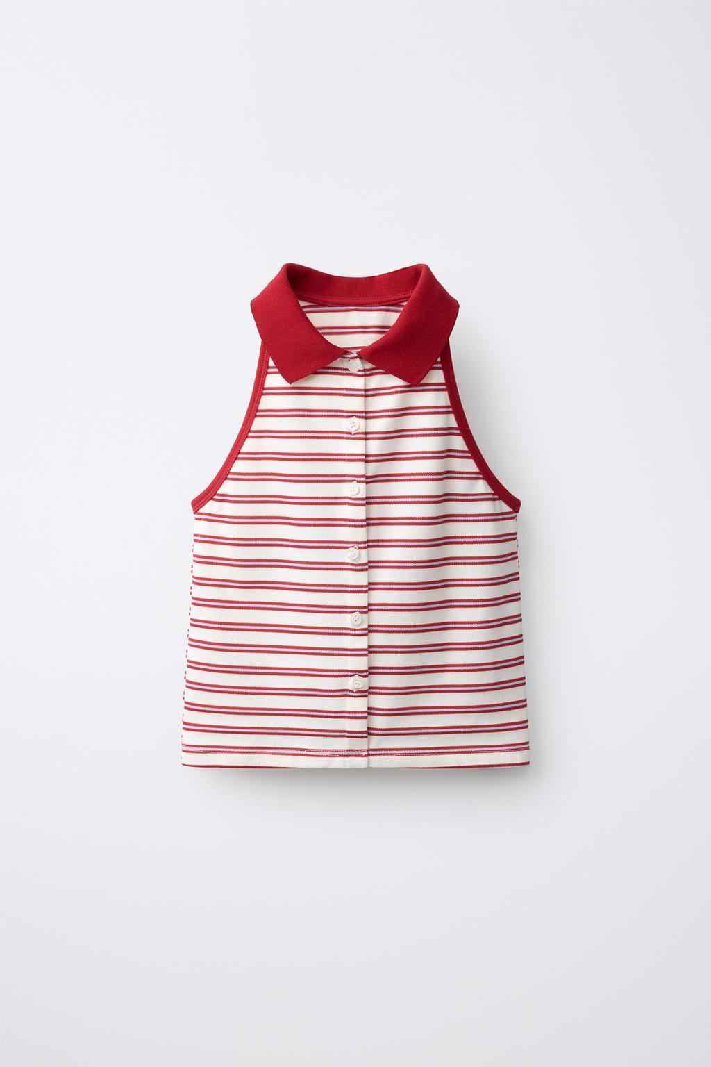 Zara Halter yaxalı pike polo