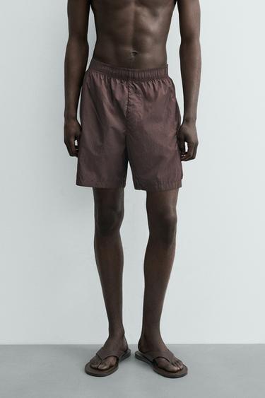 MAILLOT DE BAIN LONG CARGO - Marron foncé de Zara - Image 2