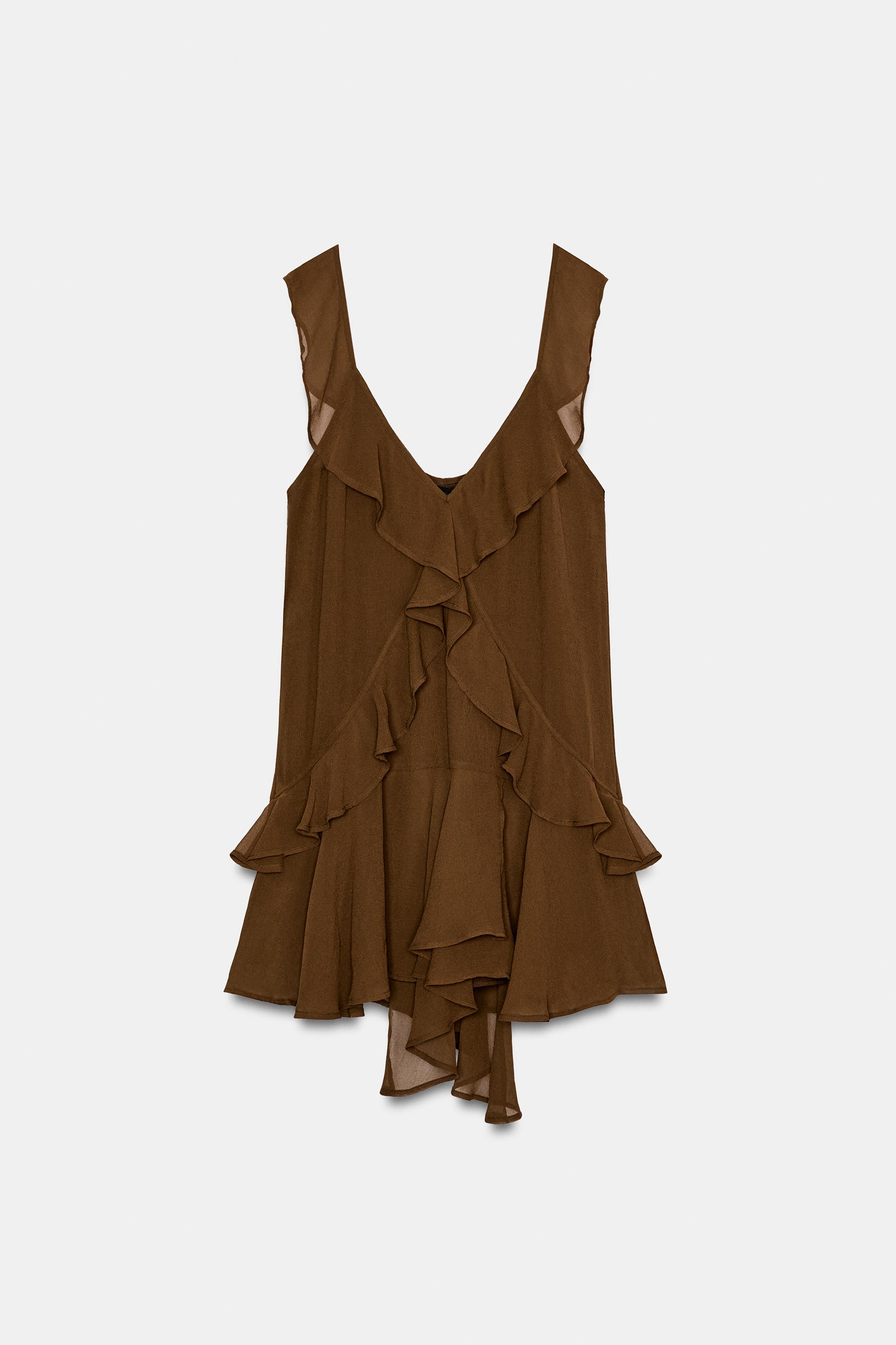RUFFLED SHORT DRESS