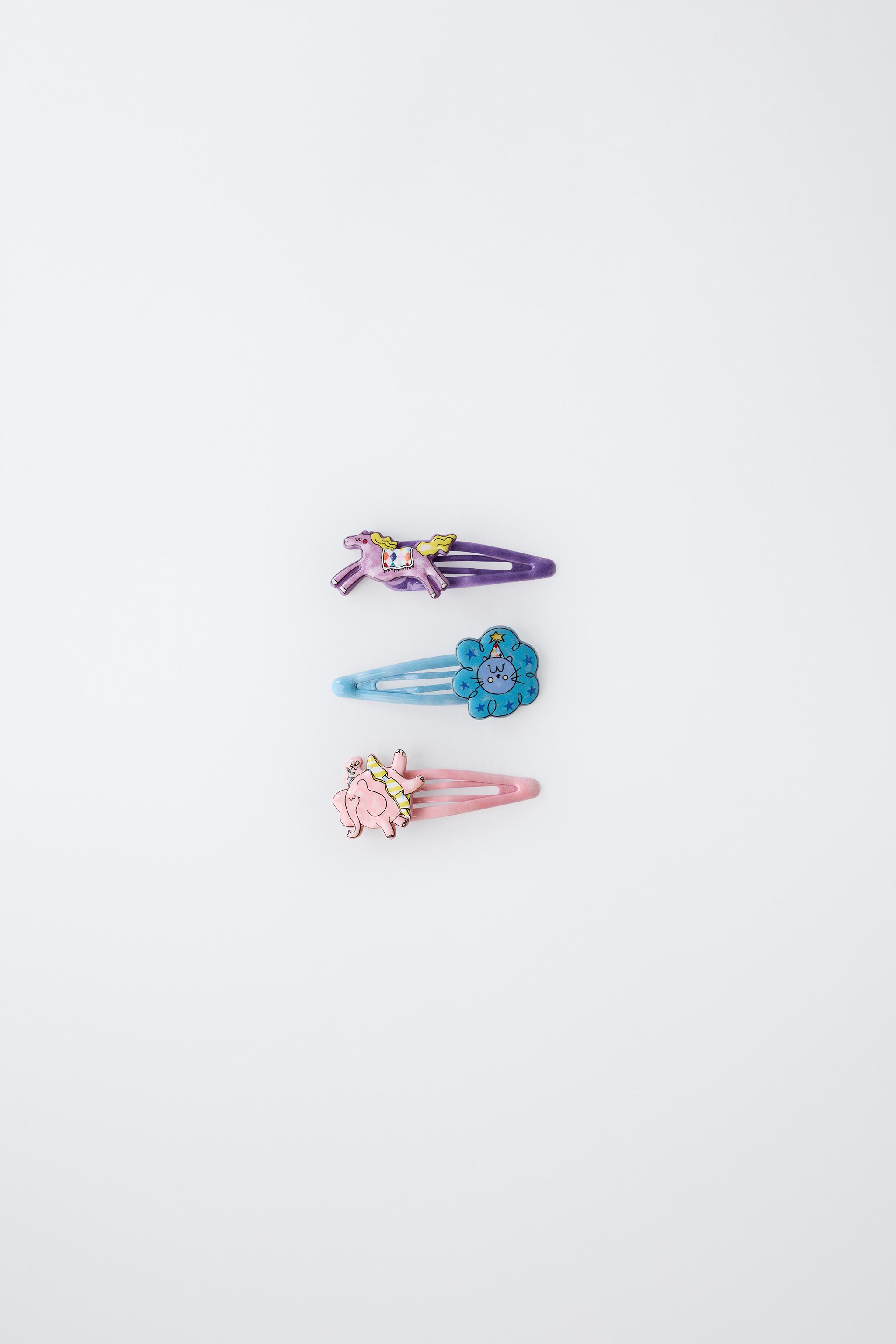 サーカスモチーフヘアクリップ3個セット - パステルピンク | ZARA