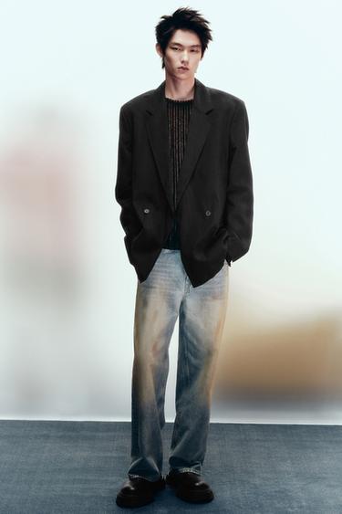 Zara 飄逸西裝外套 - 黑色