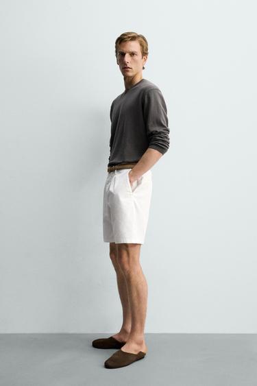 REGULAR FIT COTTON-LINEN JUMPER - Grey by Zara - Image 3
