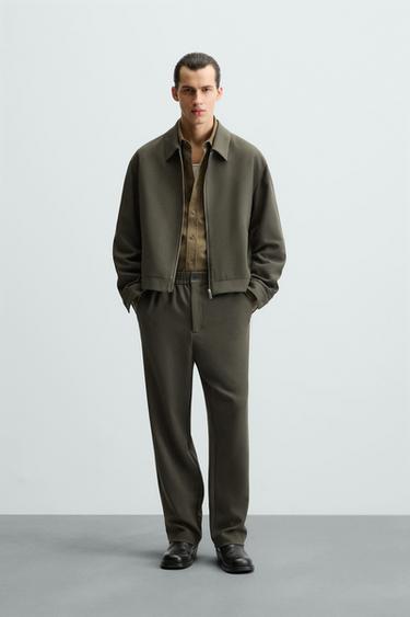Zara REGULAR-FIT PANTS - Khaki - Image 0