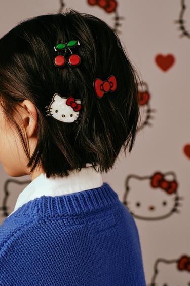 3-PACK OF HELLO KITTY © SANRIO HAIR CLIPS - Red by Zara