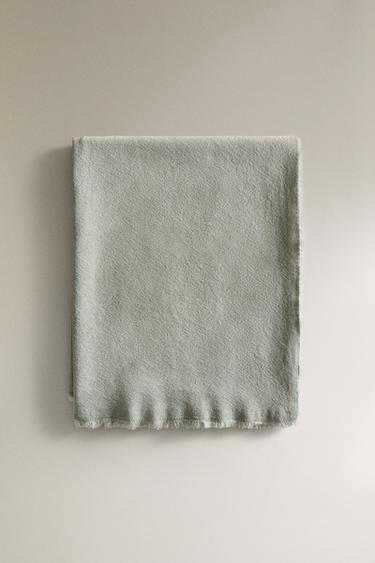 MULTIPURPOSE LINEN COTTON THROW - Blue by Zara