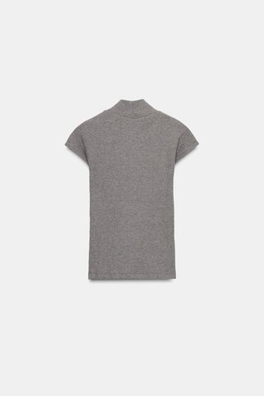 CAMISETA RIB PERKINS - marrón vigoré de Zara