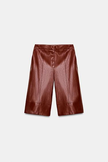 BERMUDA LONGUE MATIÈRE SYNTHÉTIQUE - Tuile de Zara - Image 3