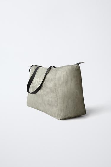 EXPLORER FOLDABLE TOTE BAG - Taupe Grey by Zara - Image 1