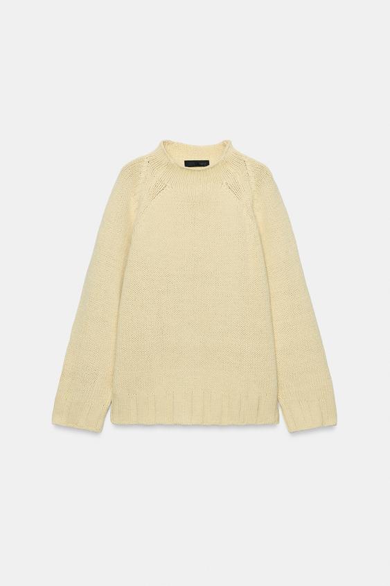 PULL EN GROSSE MAILLE - Écru de Zara - Image 5
