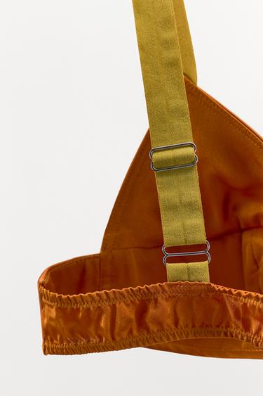 CONTRAST TRIANGLE BRA - Orange by Zara - Image 4