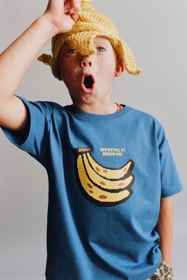 FRUIT PRINT T-SHIRT - Bluish by Zara